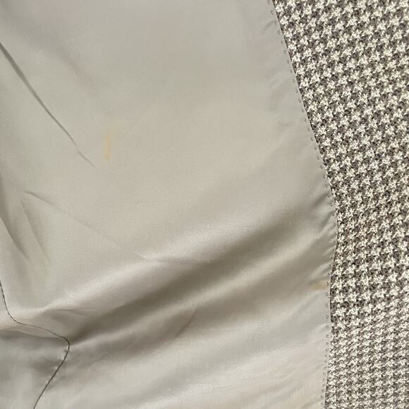 Canali Proposta Men’s 44R Brown Wool Houndstooth Sport Coat Blazer Made in Italy - Picture 8 of 15